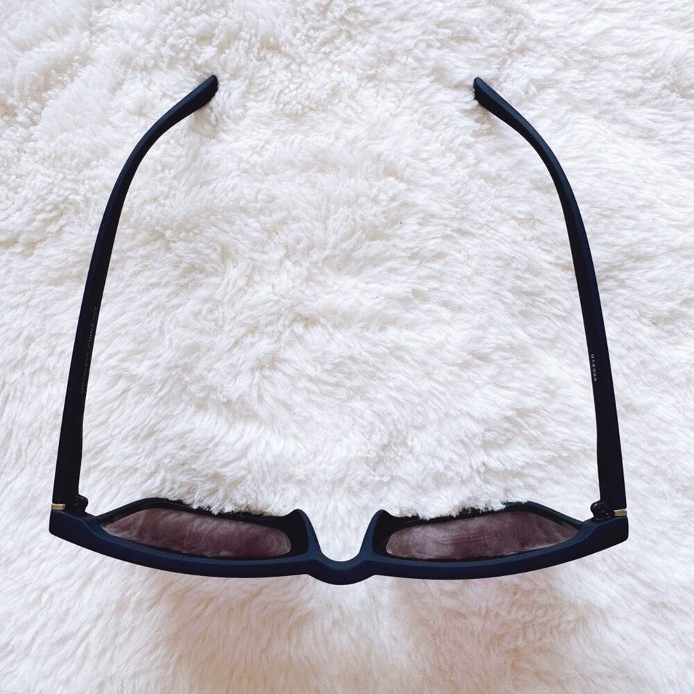 Otto Deep Midnight Blue Angular Frame Sunglasses - Picture 3 of 11